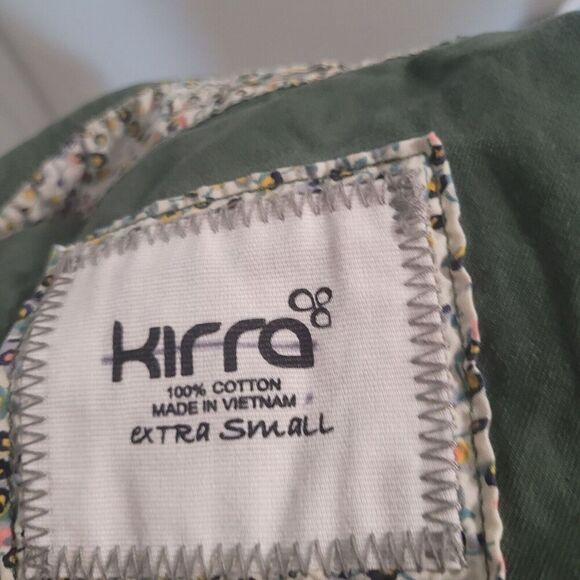 Kirra Basic Womens Size XS Dark Olive Green Full Zip Utility Jacket Pockets - Picture 3 of 10